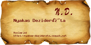 Nyakas Dezideráta névjegykártya